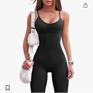 Womens Seamless Leggings Padded Bra Jumpsuit
